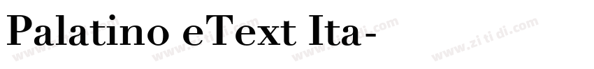 Palatino eText Ita字体转换 Palatino eText Ita字体转换